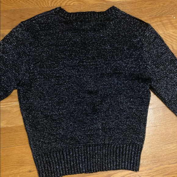 Forever 21 Black and Silver Crop Sweater - Picture 2 of 4